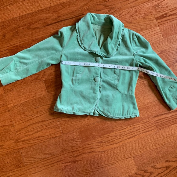 Anthropology, women’s mint green velvet blazer, please see photos for sizing. - Picture 7 of 10